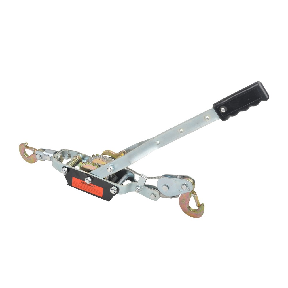 4 Ton 2 Hook Ratchet Come Along Puller & 2'' X 36" Axle Tie Down Strap w/ D Ring