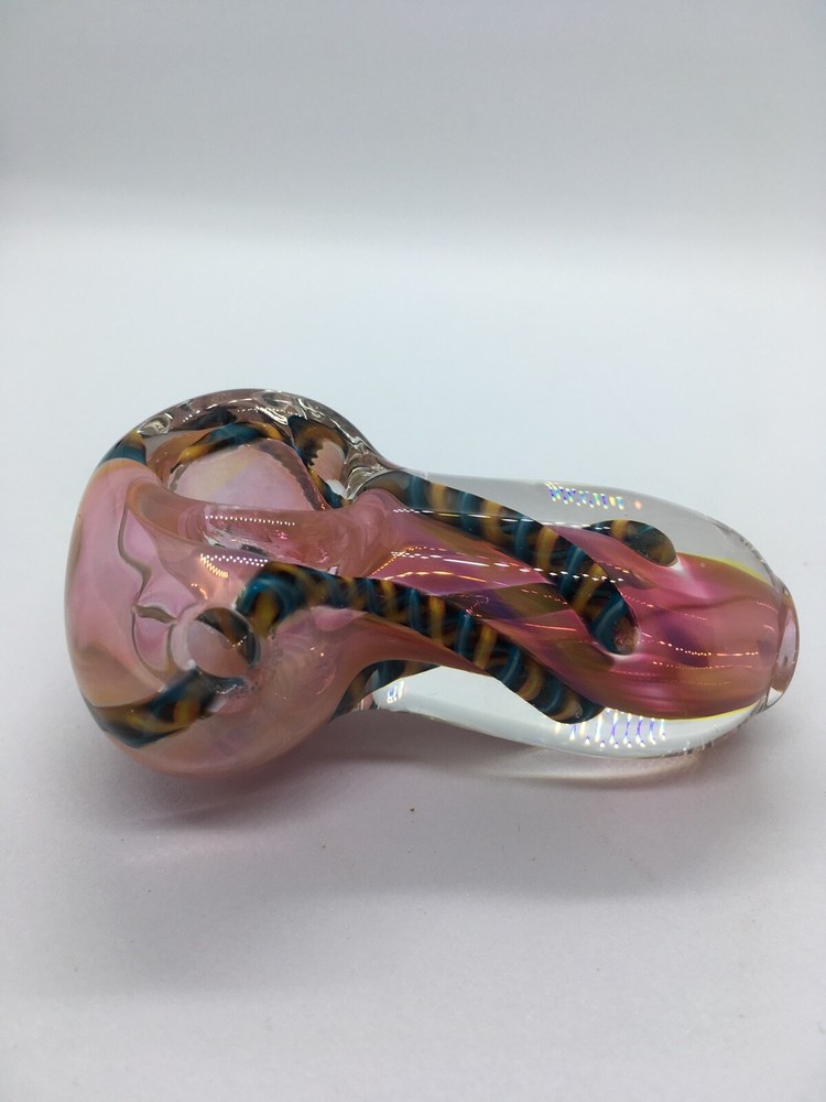 Stubby Pink Glass Pipe