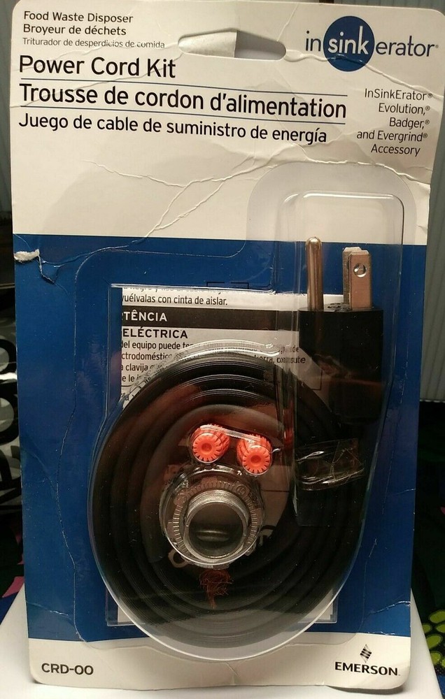 Garbage Disposal Power Cord Kit For Insinkerator CRD-OO