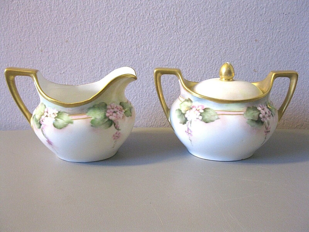 WHEELER BONE CHINA -- CREAMER & SUGAR BOWL