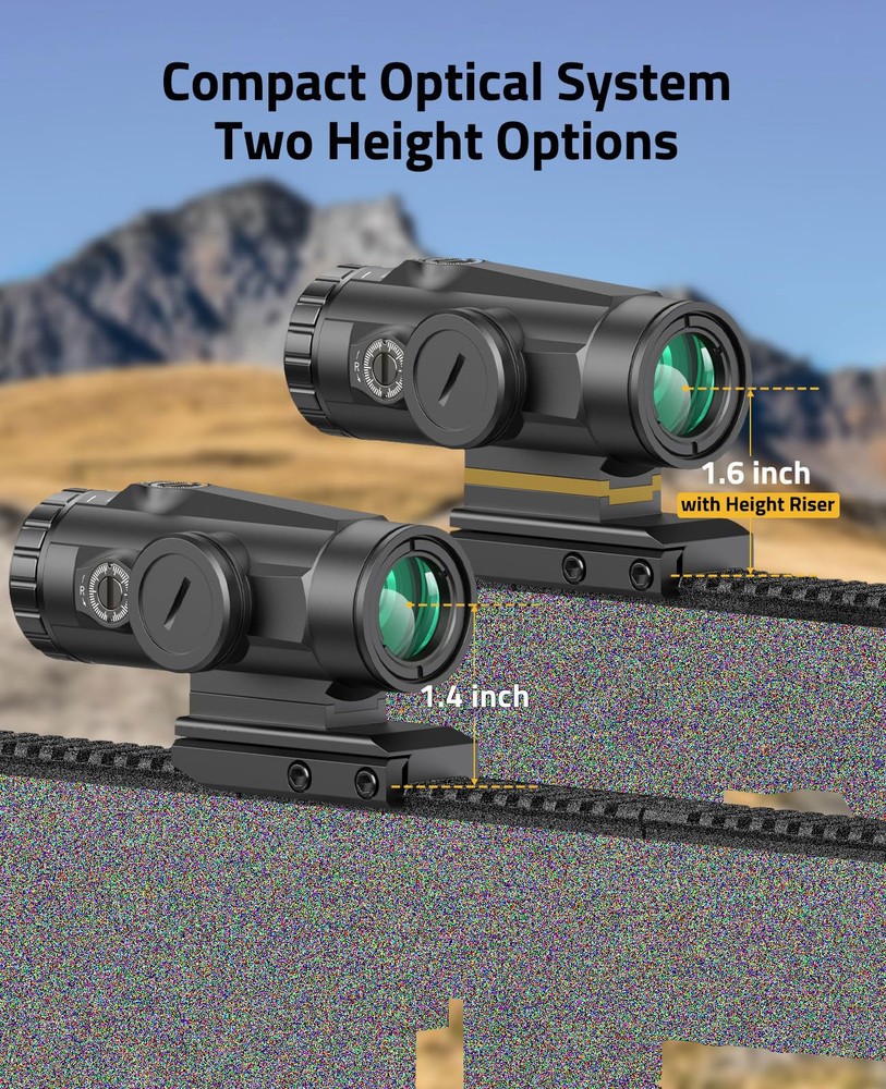 4x30 Compact Tactical Prism Scope Sight Optics Red-Illuminated BDC Reticle+Mount