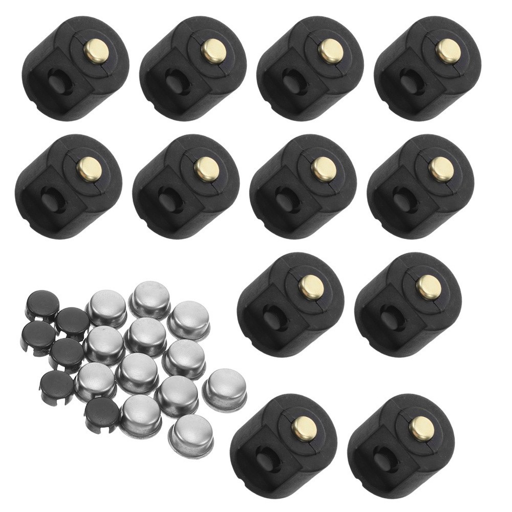 12 Sets Mini Flashlight Button End Cap Parts Cover for Boot Push Switch