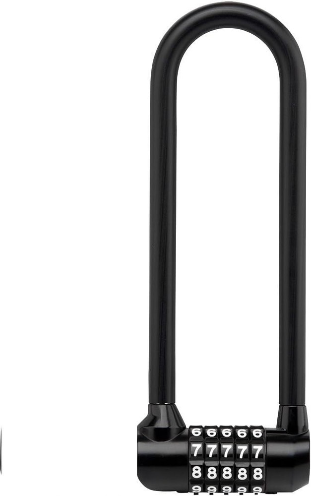 BosVision 70mm Long Shackle Combination Black Padlock