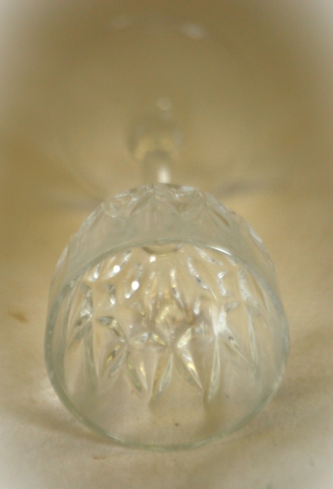 Clear Cordial Glass Stemware Diamond Designs Bar Barware