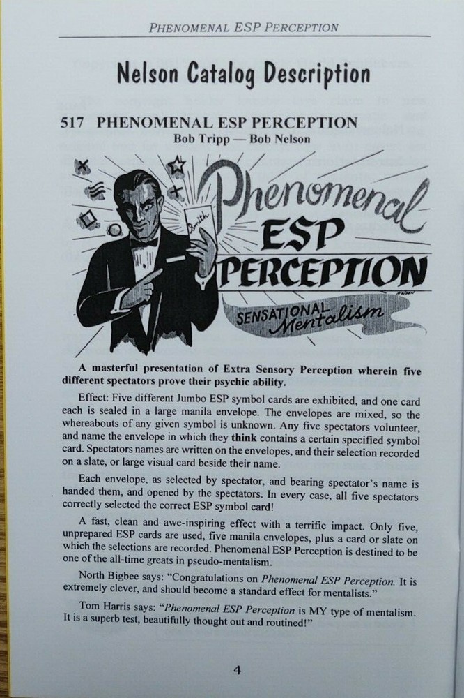 Phenomenal ESP Perception by Bob Tripp and Robert A. Nelson