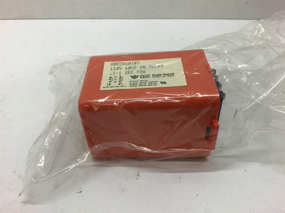 Eagle Signal Controls 80E2A60107 Delay Relay Timer 120V 60Hz