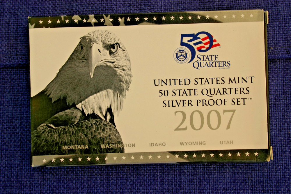 2007 S STATE SILVER QUARTERS Washington Quarter Dollar US Mint Silver Proof