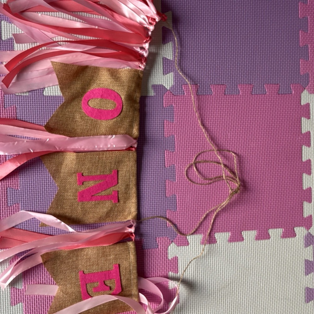 Two Boho Handmade 1st Birthday Highchair Banner