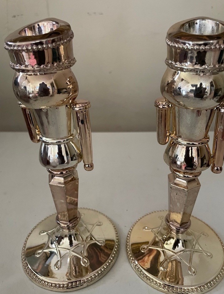 International Silver Co. Nutcracker Candlesticks 7 5/8"