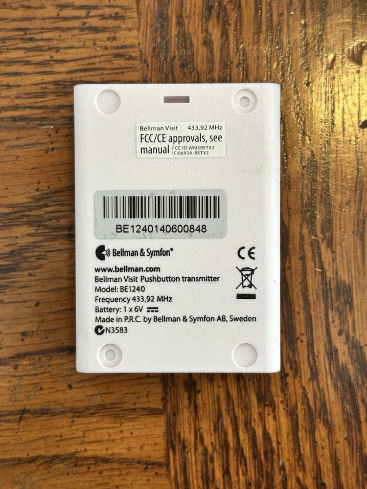 Bellman & Symfon Alert System – Pager Receiver + Push Button Transmitter