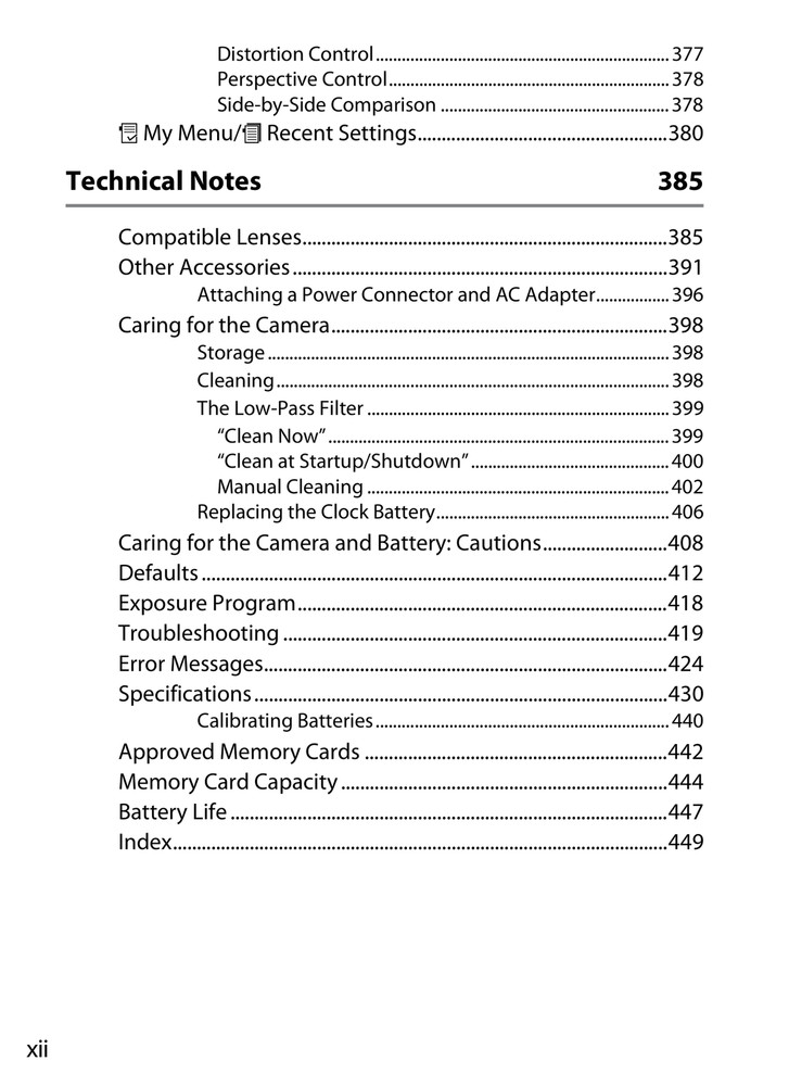 Nikon D4 — User Manual Owners Reference — 1/2 Size, 5.5" x 8.5" Small Compact