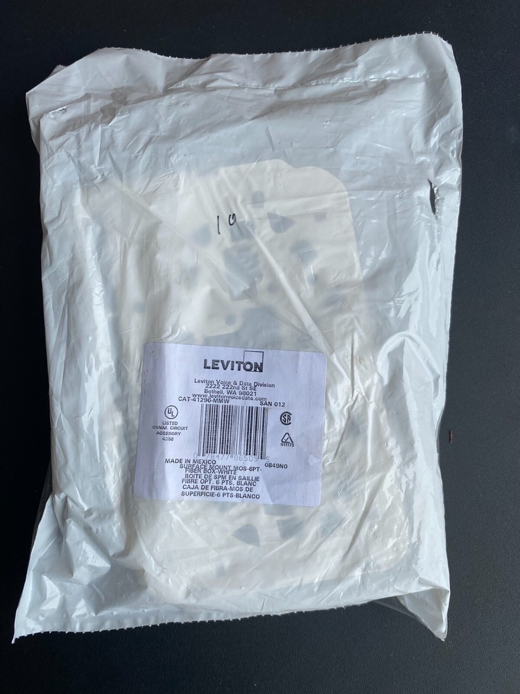 Leviton CAT-41296-MMW MOS Surface Mount Box, White