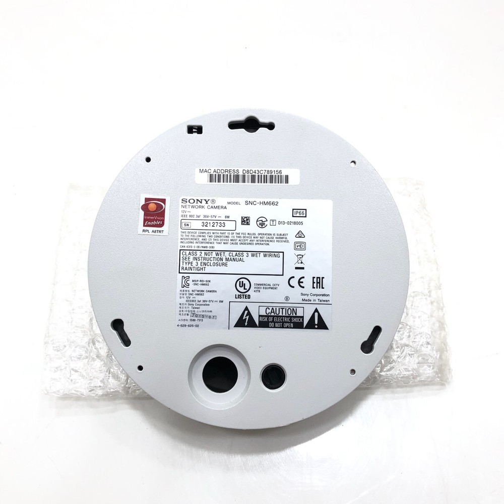 Sony SNC-HM662 IPELA 360 Hemispheric Panomorph Network Security Camera 5MP