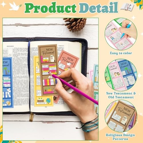 Bible Reading Tracker Bookmarks - 120Pcs Old and New Testament Tracker