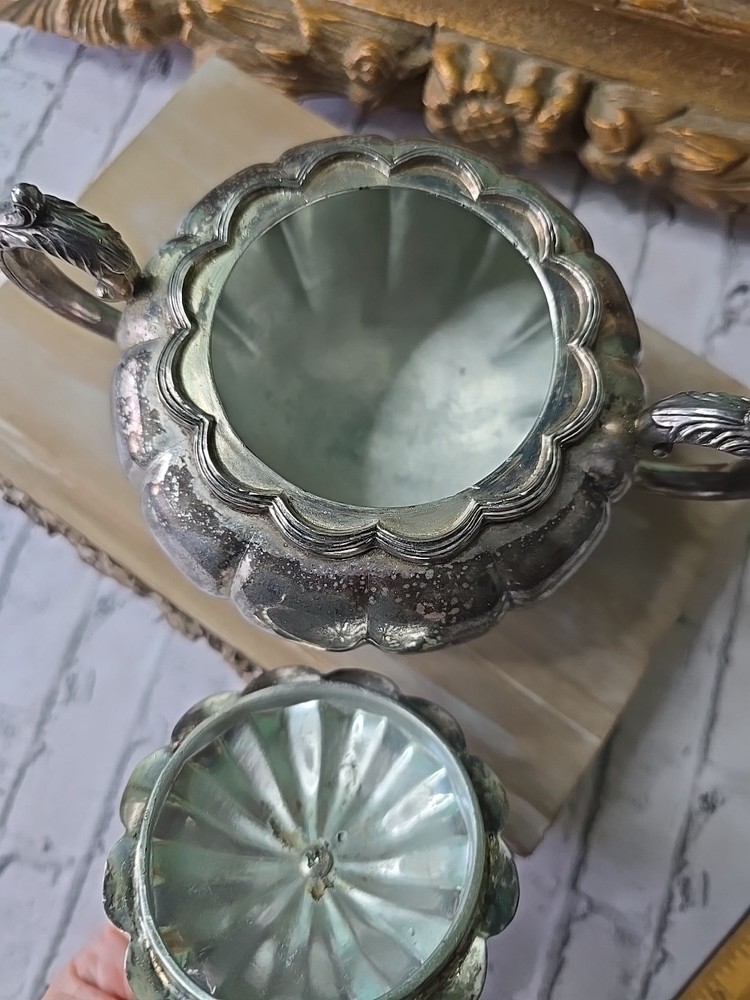 Leonard Silverplate Melon / Pumpin Sugar Bowl Dish