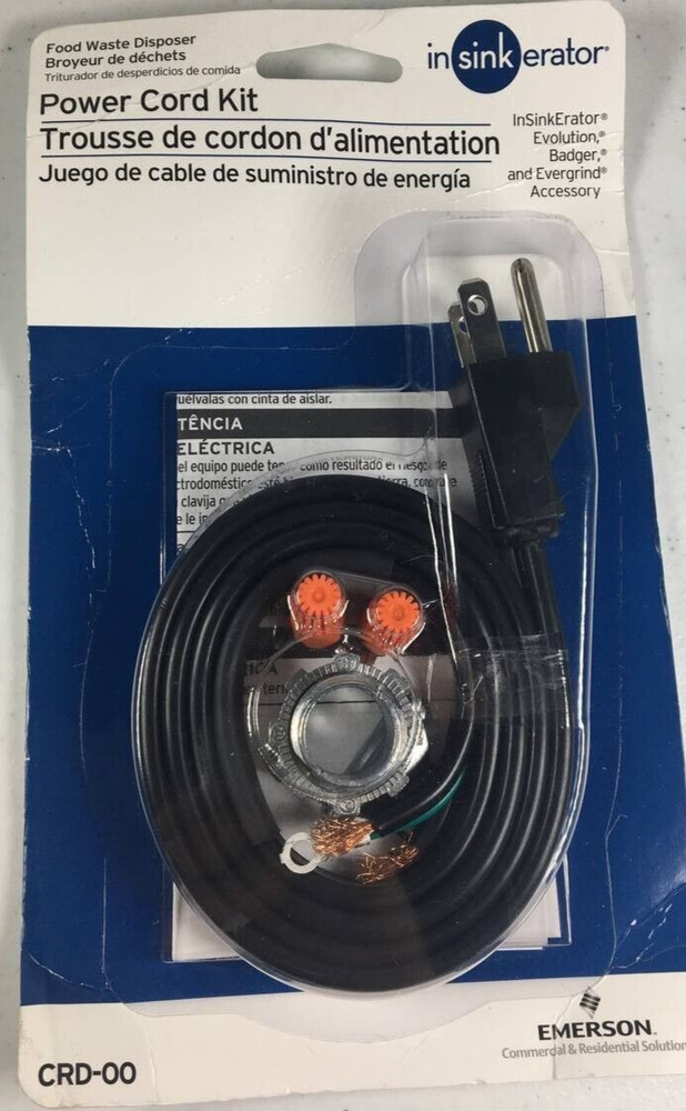 Power Cord Accessory Kit InSinkErator CRD-00 New