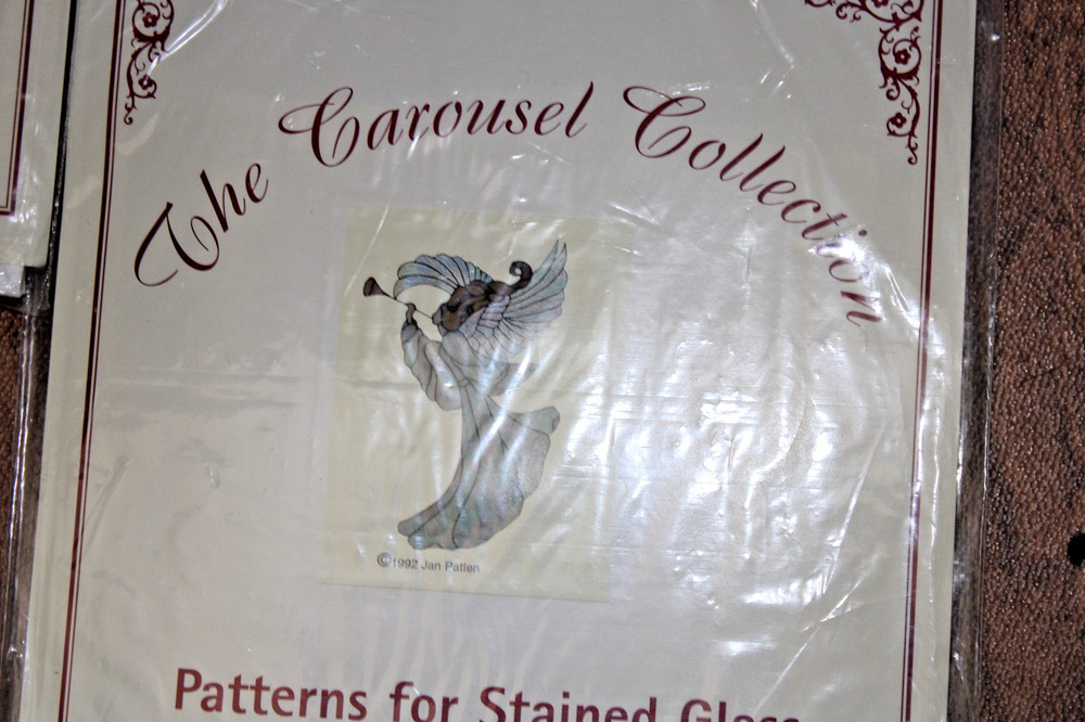 Stained Glass Pattern Angel Carousel Collection Jan Patten