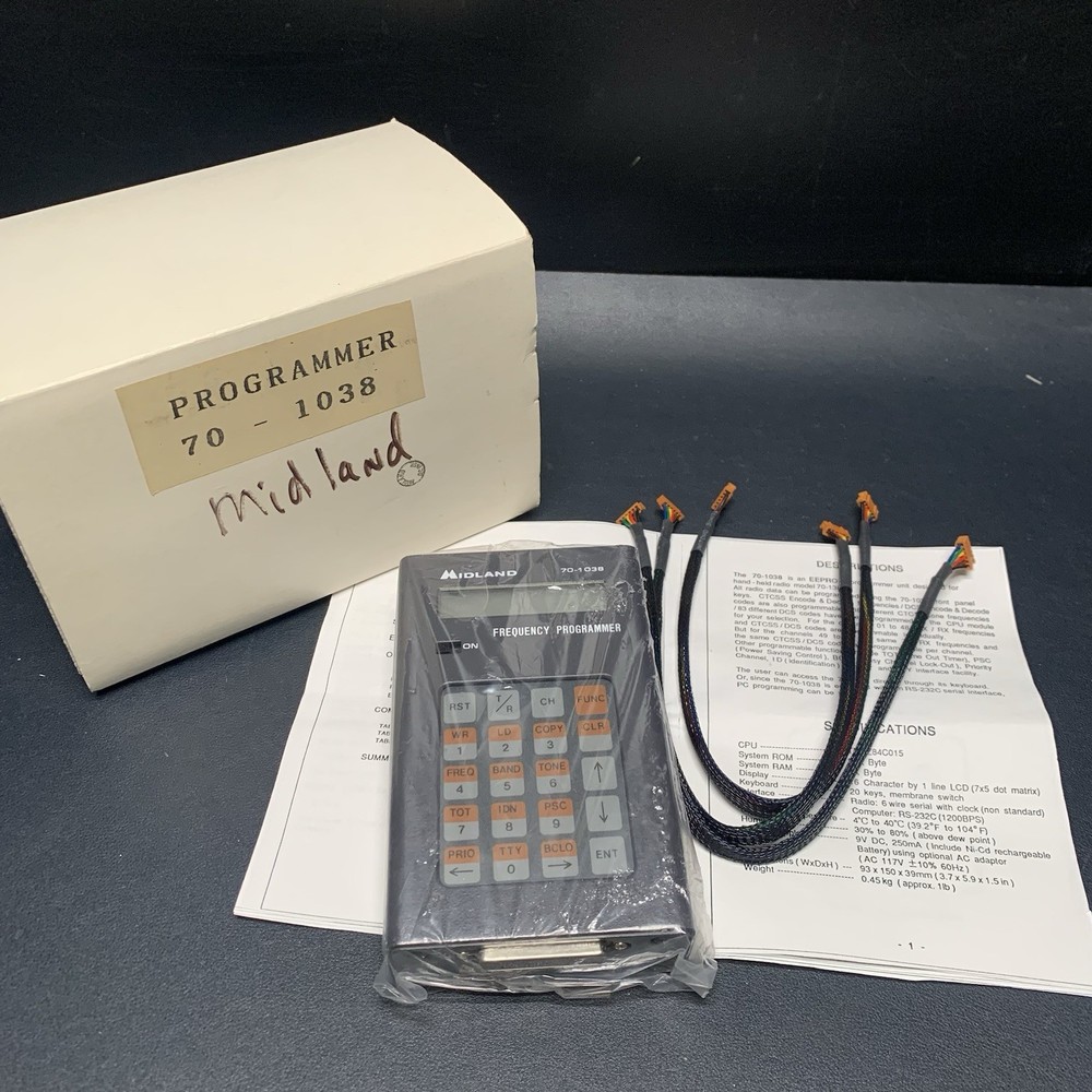 Vintage Midland Frequency Programmer 70-1038, Program Unit Hand Held Radios.