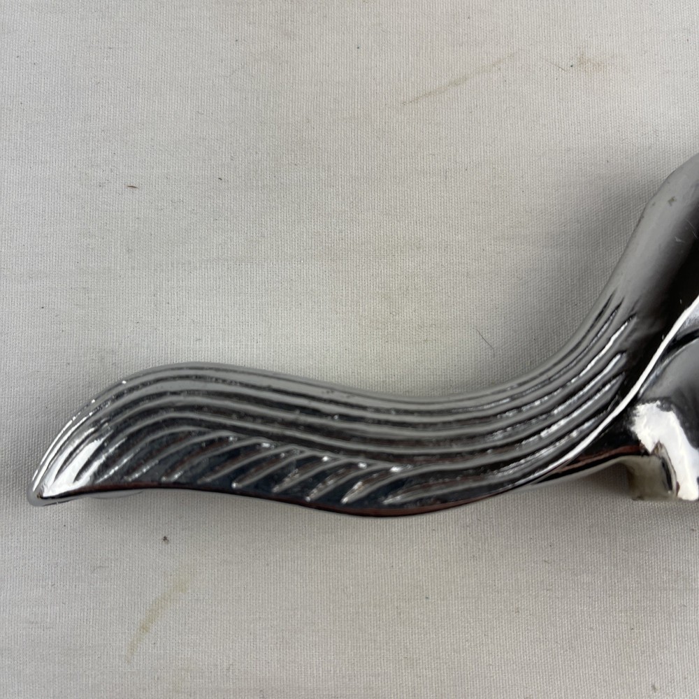 Squirrel Nut Cracker Silver Tone Cast Metal 6" Long x 3" Tall