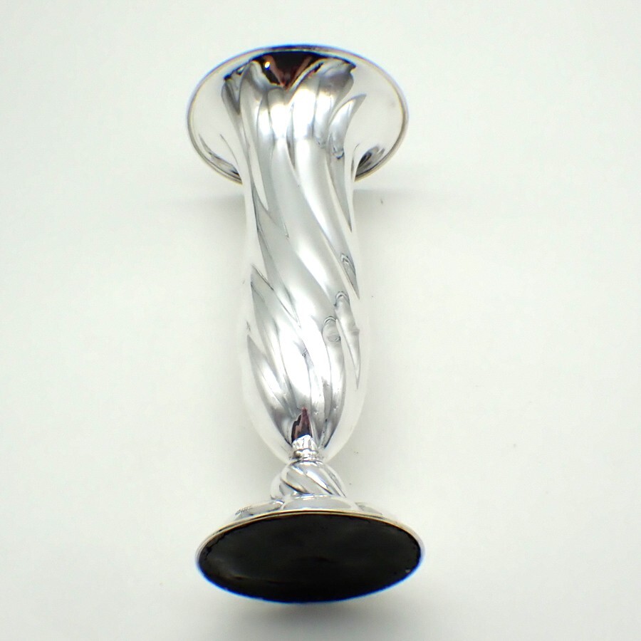 Twisted Design Vase German 835 Silver Mono EF