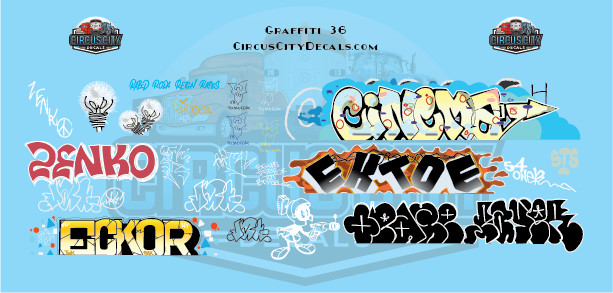 Railroad Graffiti N Scale Decal Set