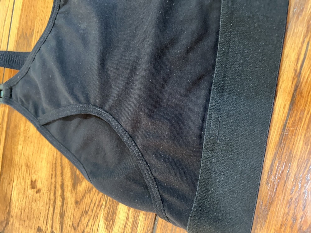 NWT Lupantte Adjustable Strap Nursing Bra, Black Size Medium