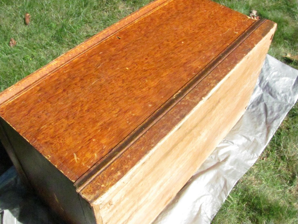 Antique Grain Painted Blanket Chest c. 1850