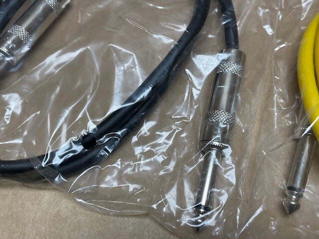 2-PACK (2 Different Colors) - 1/4" TS 3ft - Guitar Patch Cables - **NEW**