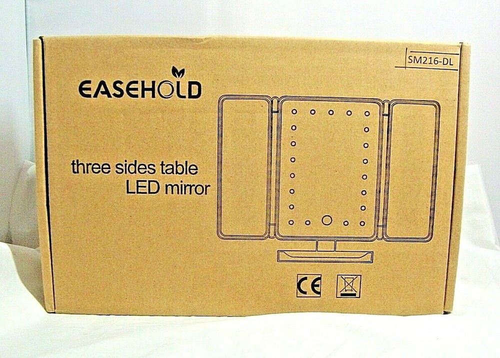 Esehold Makeup Three Sides Table Touch Screen LED Mirror