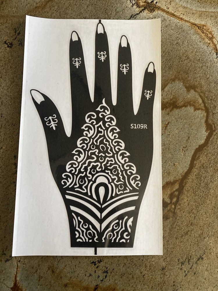 Full Hand Henna Stencil #S109R