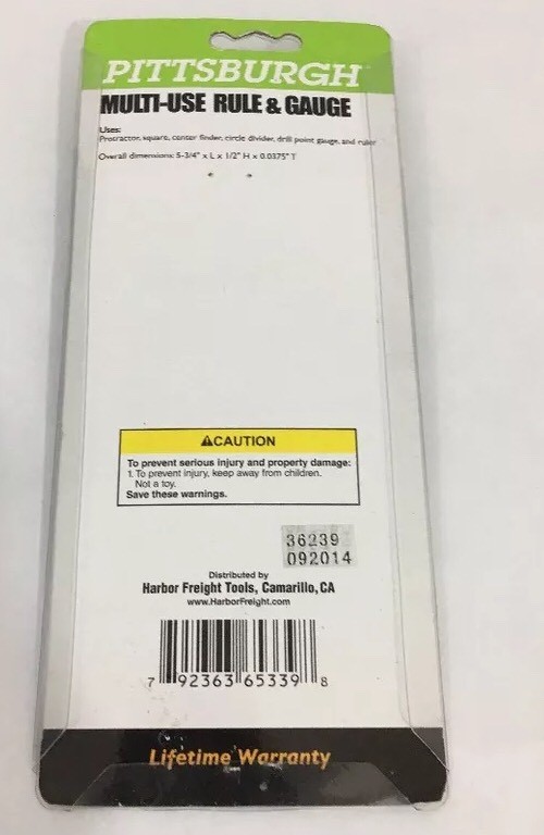 (G) Pittsburgh Multi-Use Rule & Gauge 65339 - New