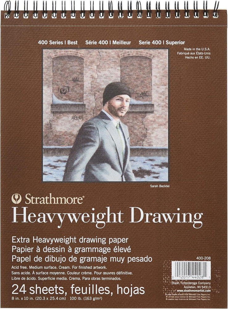 400 Series Heavyweight Drawing Pad, Medium Surface, 8"X10" Wire Bound, 24 Sheets