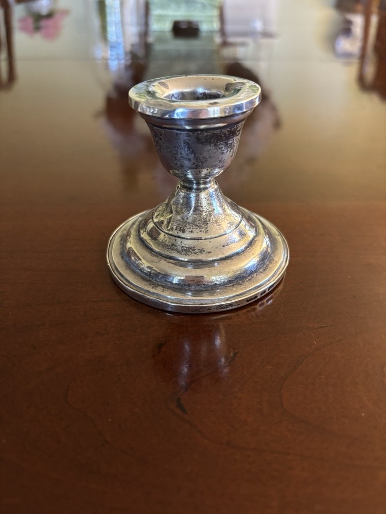 Vintage Arrowsmith Weighted Sterling Silver Candlestick 2 3/4”