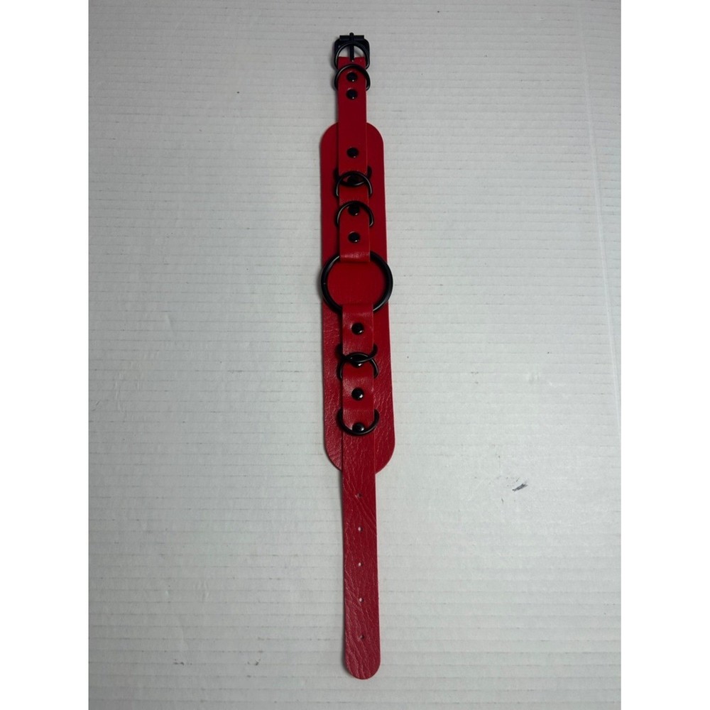 ROWAGY Red Leather Chocker for Women.