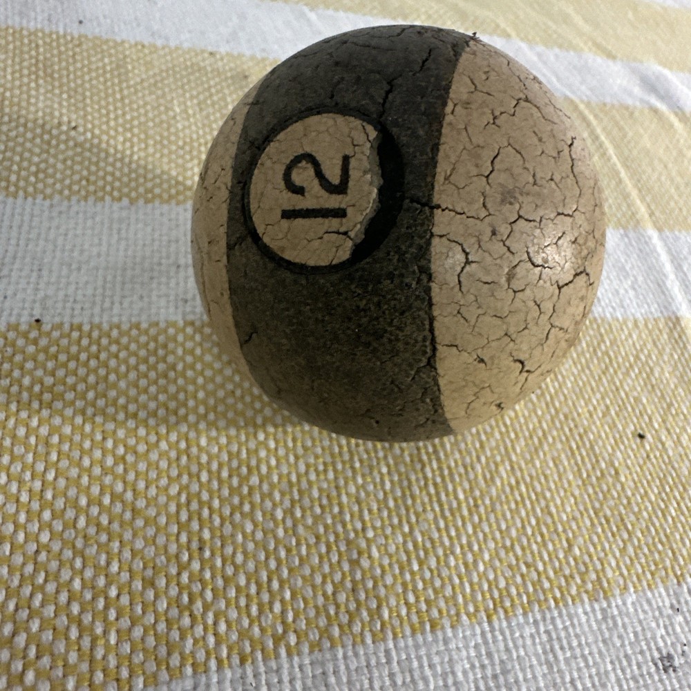 12 Ball From Pool Table Very Old