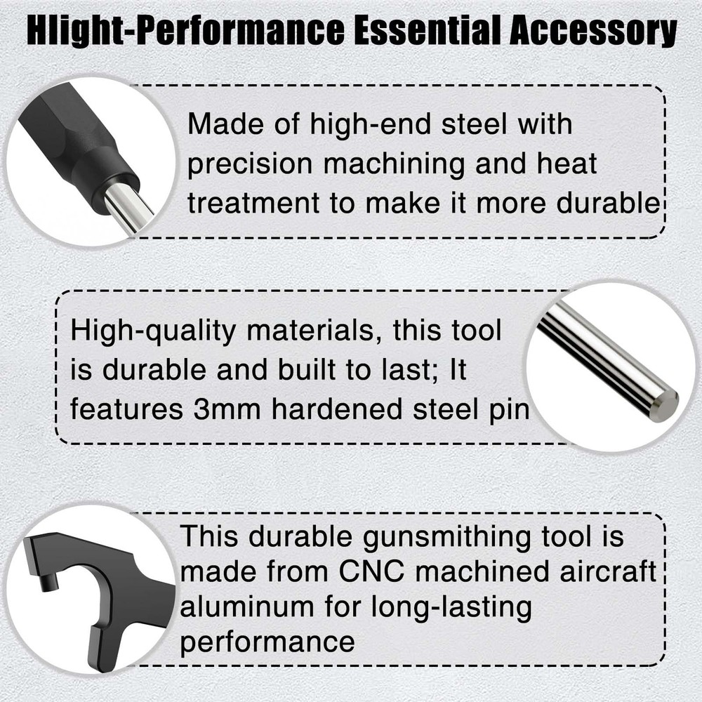 Ltnsimy Tool Kit for Glock, Front Sight Remove Pin Small, Glock