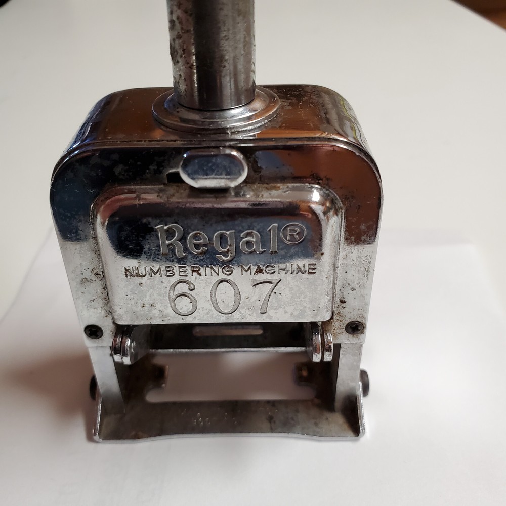 Vintage Regal 607 numbering machine