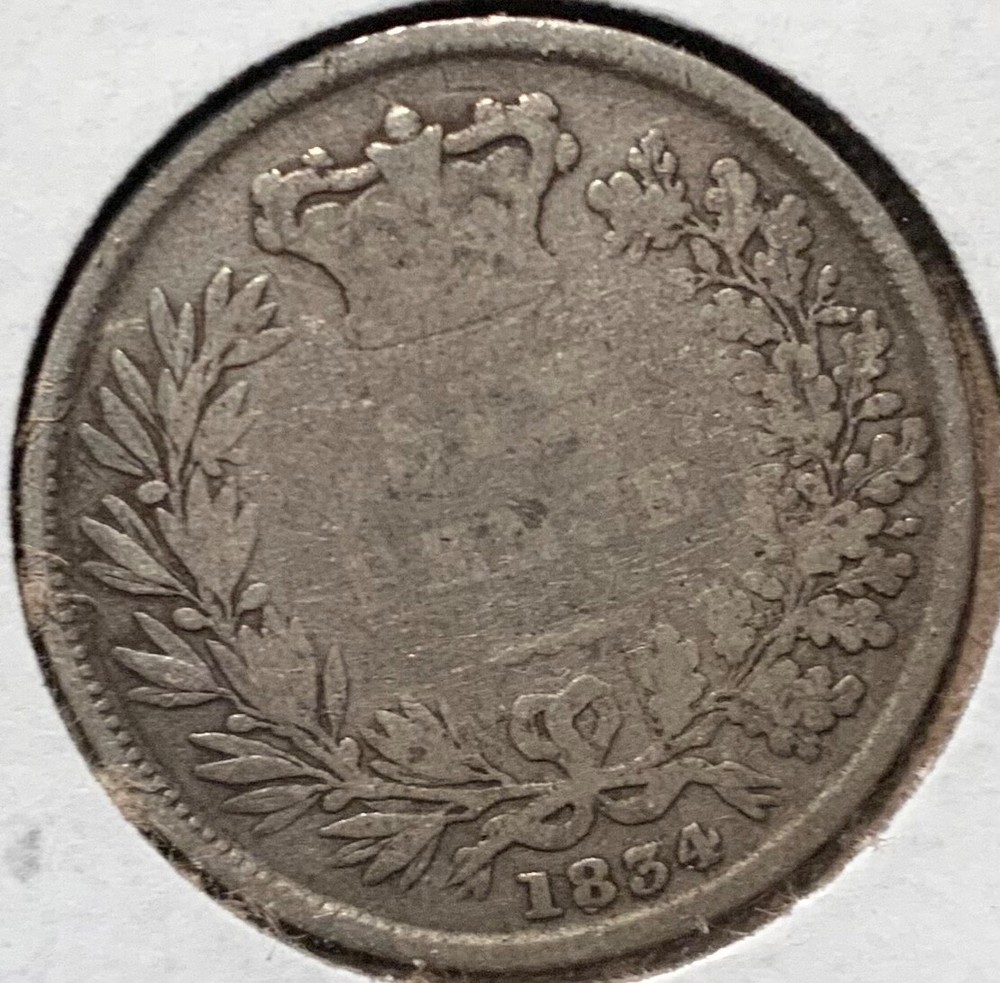 1834 Great Britain - 6 Pence