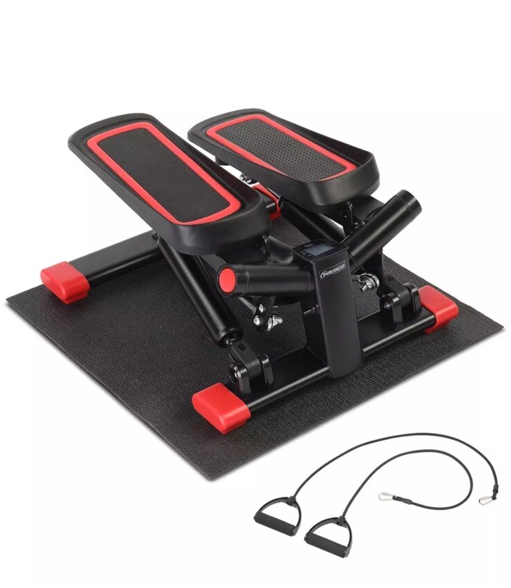 Steppers Exercise Stair Stepper with Resistance Bands Mini Stepper 300LBS