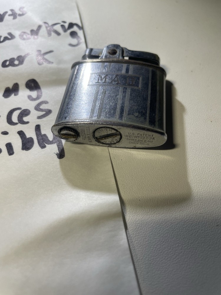 2 Vintage Ronson Typhoon Cigarette Lighter Untested Not Working