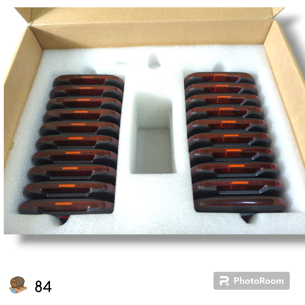 AGJ Restaurant Pager System Wireless Calling System w/ 20 Pagers Beeper Buzzer