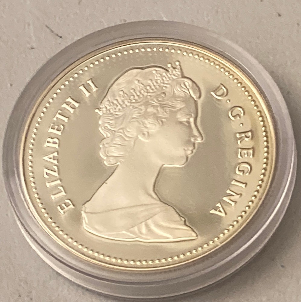 1987 CANADA PROOF LIKE DOLLAR COMMEMORATIVE STILL IN CLEAR PLASTIC CASE