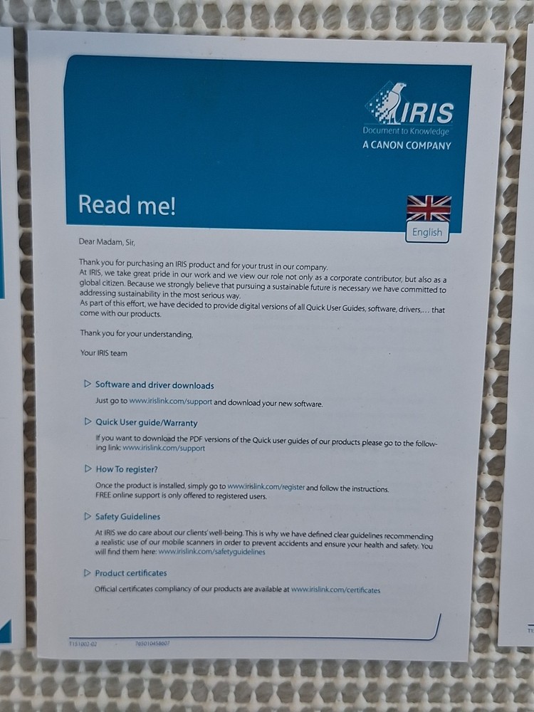 Iris Pen IrisPen Air 7 Smart Wireless Pen Scan Windows Mac Android OPEN BOX READ