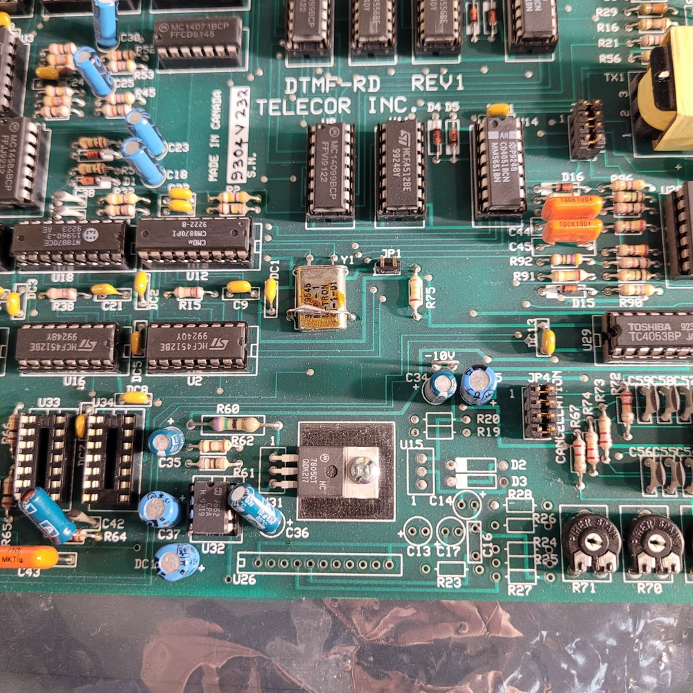 Telecor DTMF-RD Rev 1 Plug In Module Control Computer Board PCB