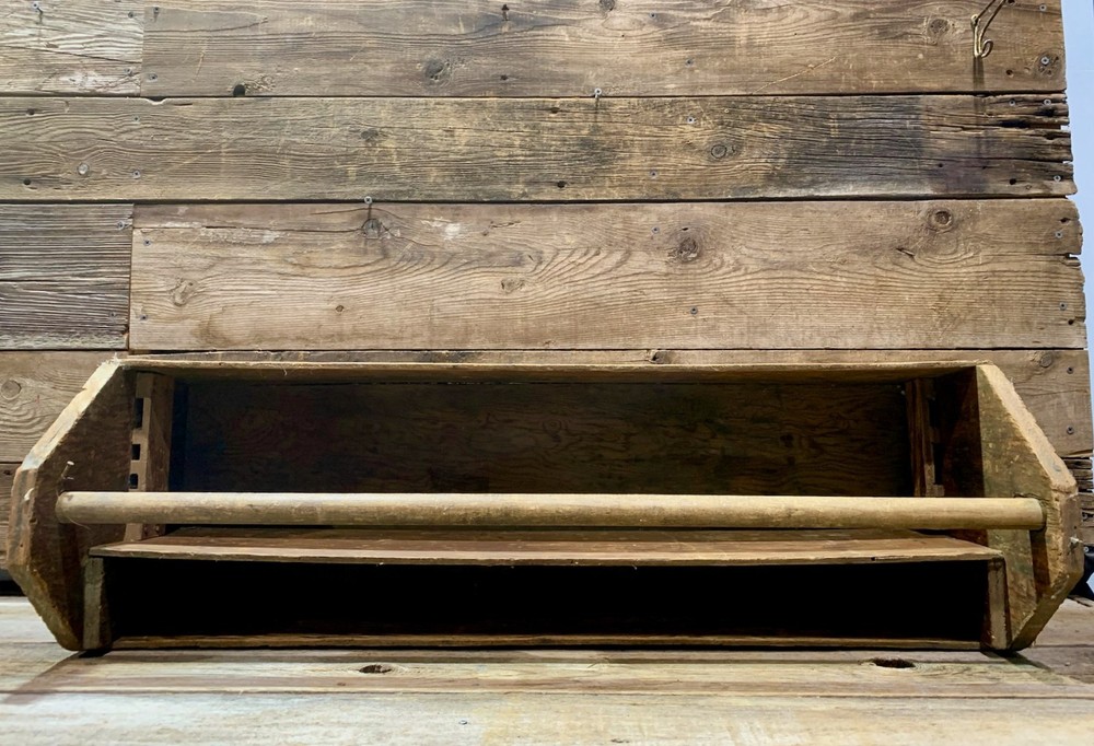 Old Pine Wood Toolbox, Carpenters Caddy, 33"