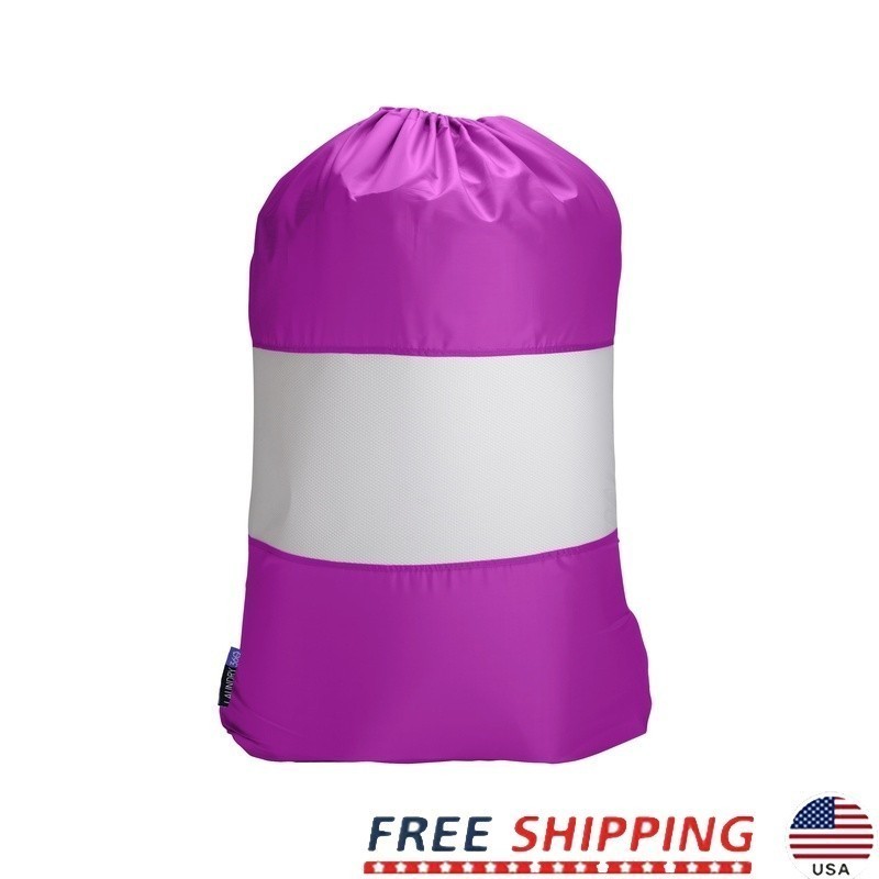 Sanitized Laundry Bag W/ Mesh Window Drawstring Locking Closure Travel Dorm Use
