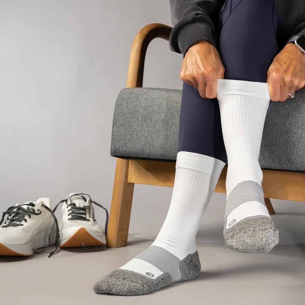 OrthoSleeve Diabetic & Neuropathy Socks (3 Pack) Medium White Crew