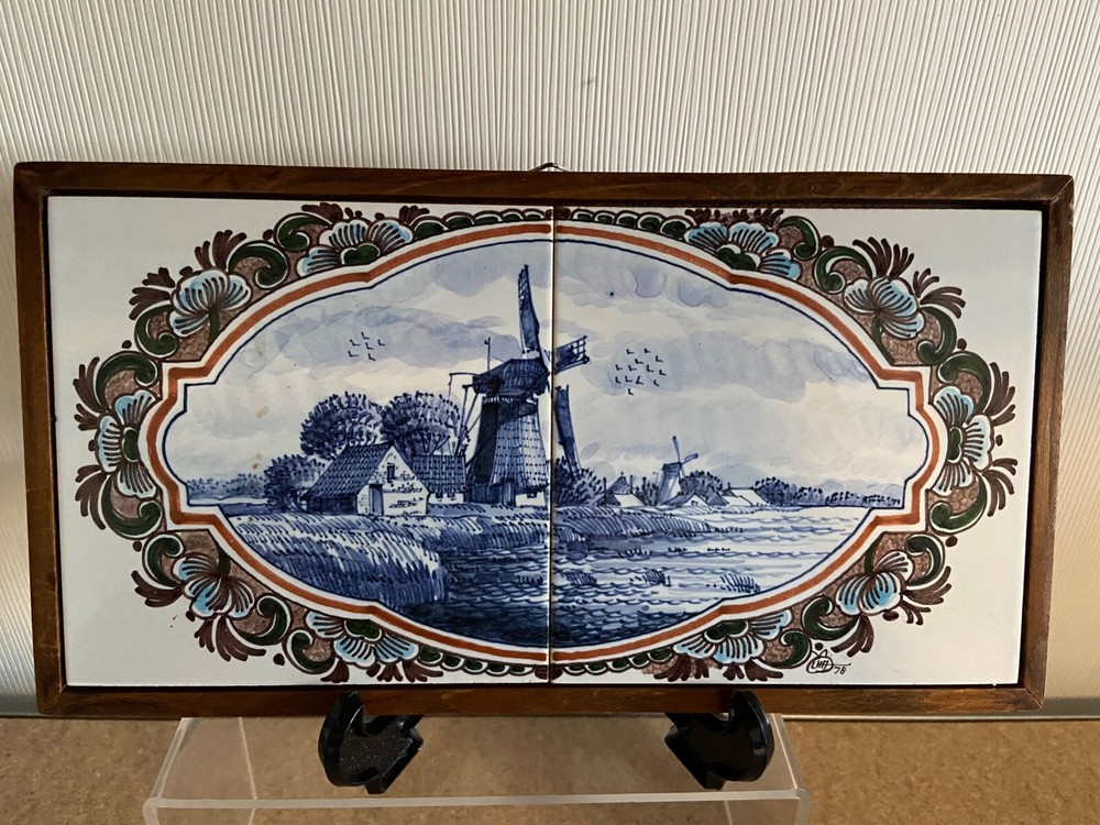 FREE SHIPMENT Unique handpainted TILE tableau Tichelaar Holland