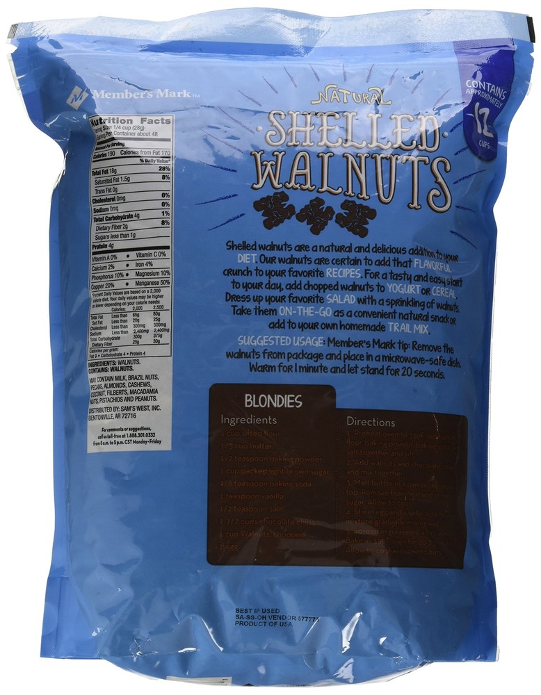 MEMBER'S MARK Shelled Walnuts, 3 Pound