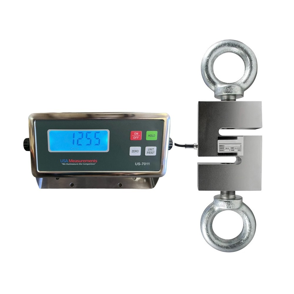 US-CSK-4K Hanging Scale (S-Type) tension & compression 4,000 lb with Printer